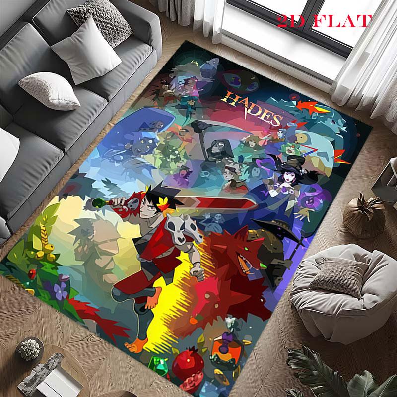 Hades game Carpet Rug for Living Room Bedroom Home Sofa Decoration,Kids play Nonslip Floor Mat