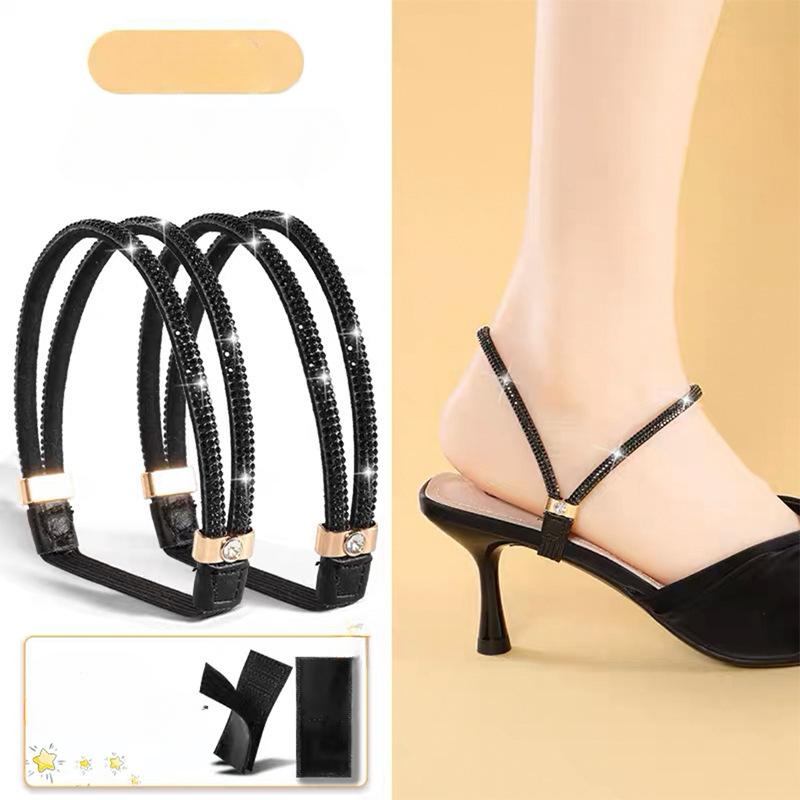 1Pair High Heels, Shoelaces, Anti-drop Artifacts, No Installation Straps, Fixed Sandals, Anti-drop Heels, Slippers, Lazy Shoelaces