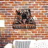 Custom Metal Wall Art American Bulldog Sculpture Indoor Hanging Decor Dog Lover Gift