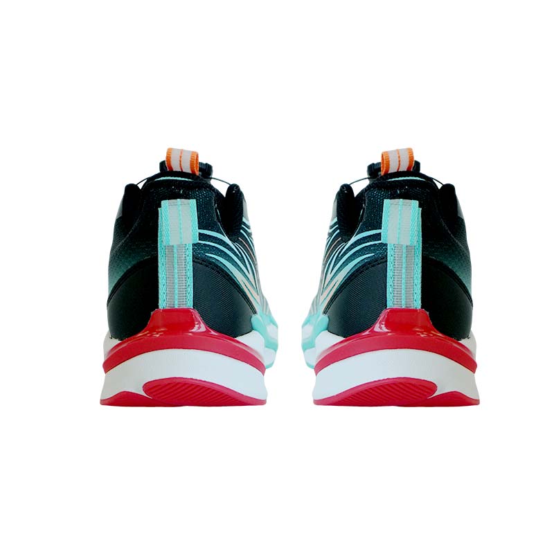 Anta Kids Synthetic Leather Fabric Running Series Fashion Comfortable Low-Top Running Shoes Kids Sneaker Black Fluorescent-Water-Green 312445511R-3