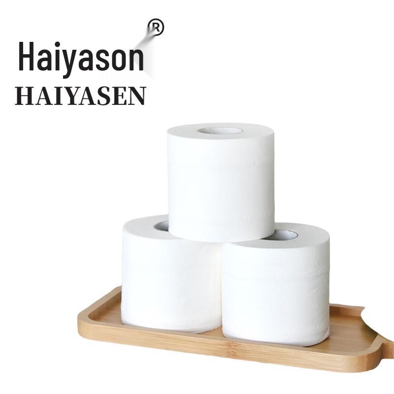 Haiyaxen TK-1062 4-Ply Virgin Wood Pulp Toilet Paper, 10 Rolls