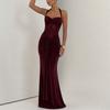 Women's clothing, new spring models in Europe and America, elegant neck strap tight hip wrap dress dress