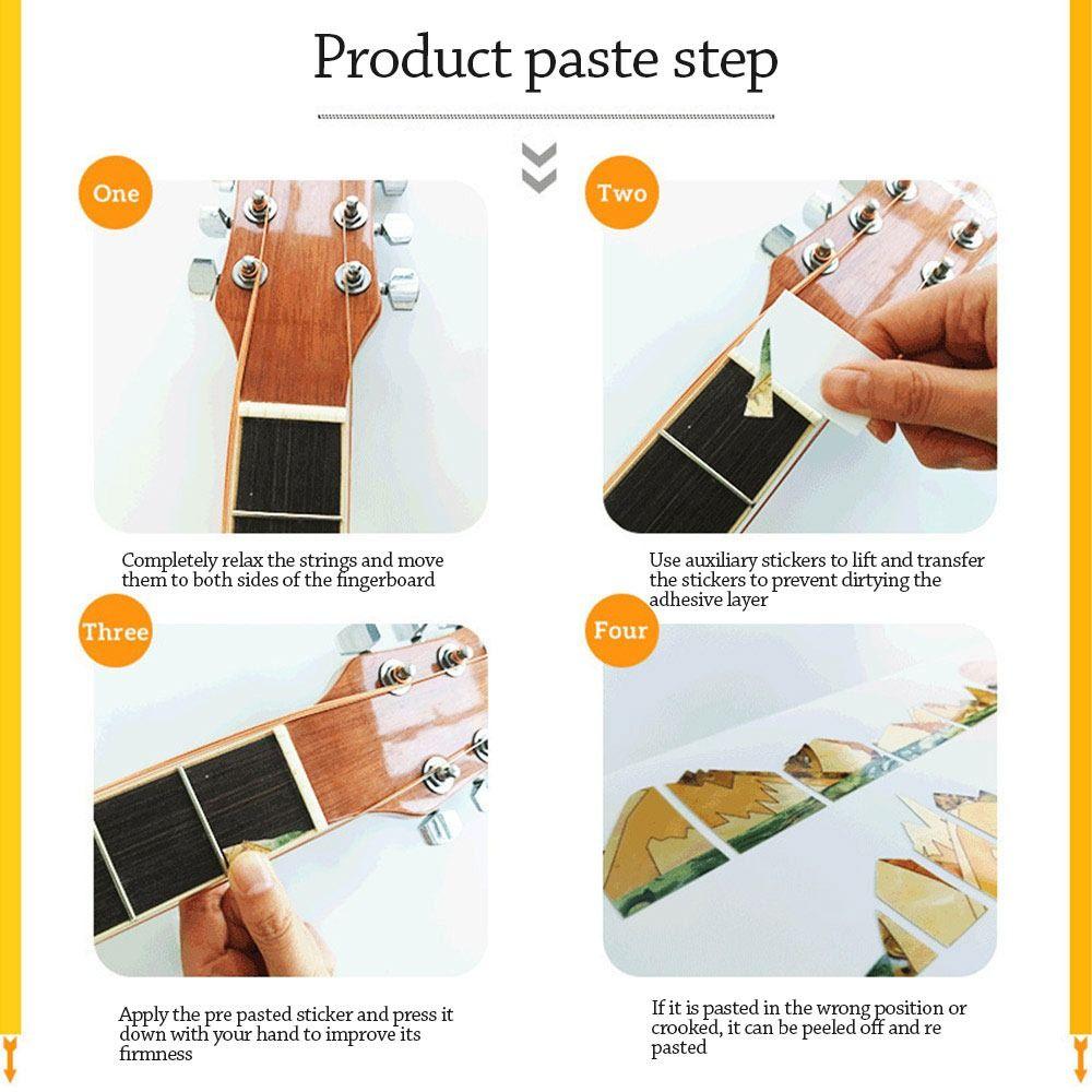 PVC Guitar Fretboard Sticker Guitarra Accessories Electric Guitar Parts Bass Inlay Decal DIY Instrument Decorations