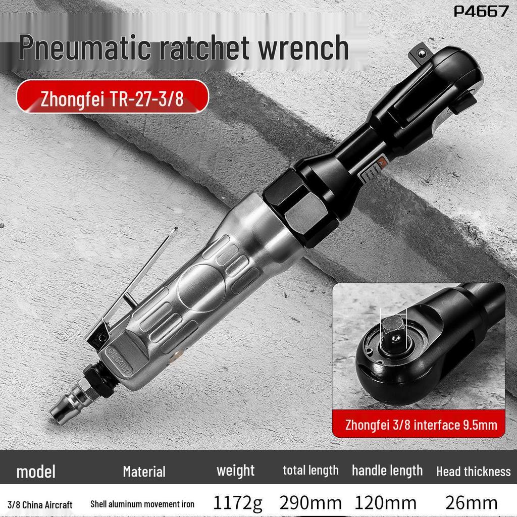 Industrial Grade High Torque Two-Way Pneumatic Ratchet Wrench - Compact Air Impact Tool for Auto Repair
