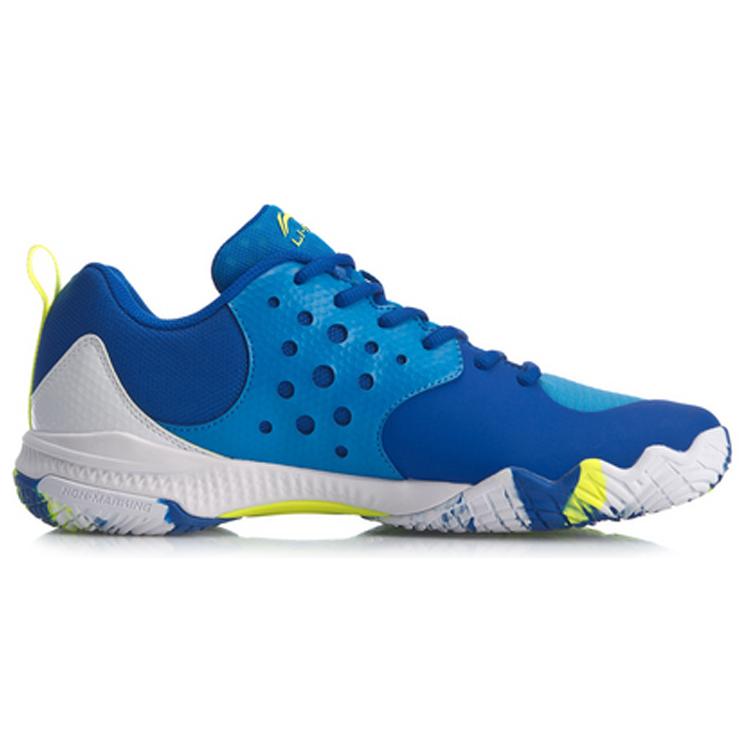 New LiNing Battle Halberd 2 V2 Rebound Cushioning Breathable Wear-Resistant Support Low-Top Badminton Shoes Unisex Blue AYTQ021-2