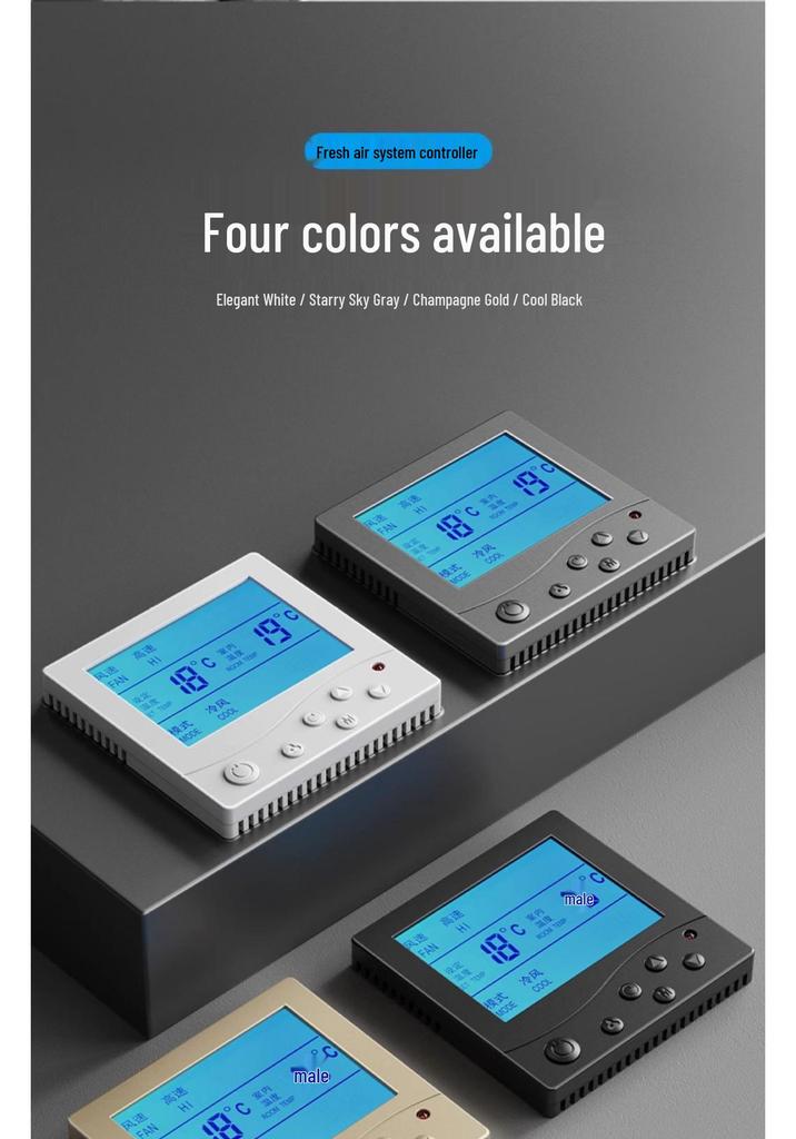 Universal Dual-Speed Exhaust Fan with Remote & LCD Control Panel
