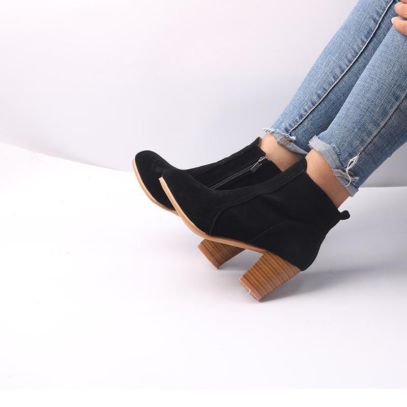 2021 Large Size Women's Leather Martin Boots