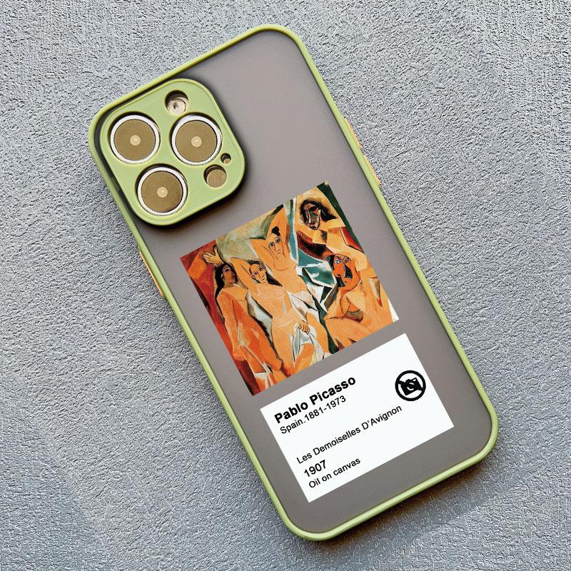 

Da Vinci Rene Magritte Art Exhibition Case For iPhone 14 13 12 11 15 16 Pro Max Mini XS X XR SE2 7 8 Plus Van Gogh Soft Cover iphone 13Mini