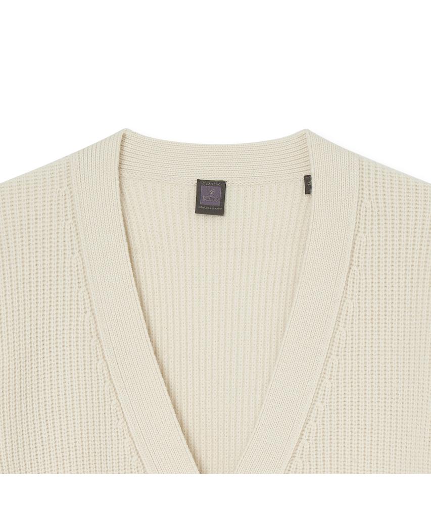 Iolo Bulky Rib V-Neck Cardigan_Ivory