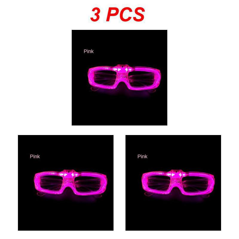 Glow In the Dark LED Eyeglasses Neon Colors Blinds Lampshade Glasses Christmas Birthday Neon Party Mardi Gras Props