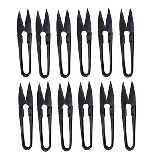 

Sweetimes Thread Scissors for Household of 12 Handicrafts, Crafts, NO.19 (Set Black)