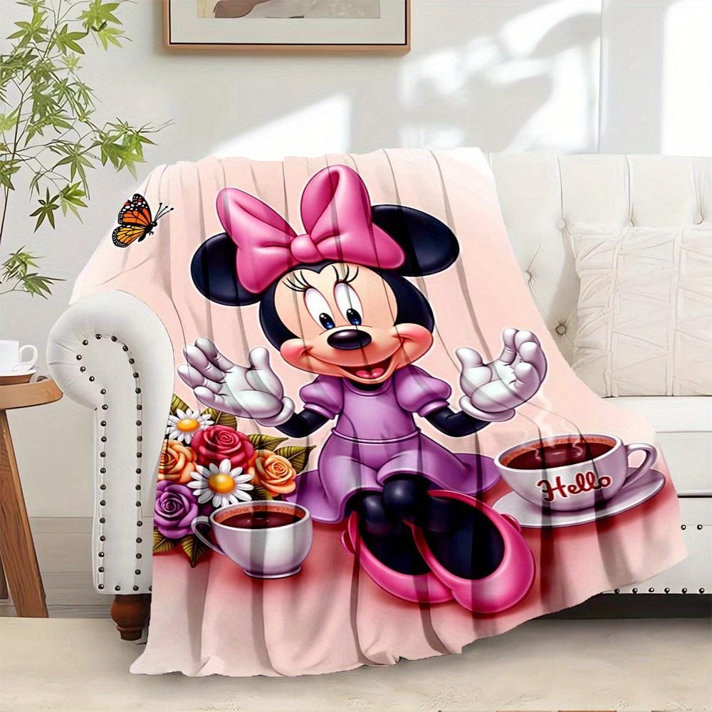 1pc Flannel Minnie Mouse Bedding Throw Blanket Sofa Coverlet Gift Home Decoration 75x90cm