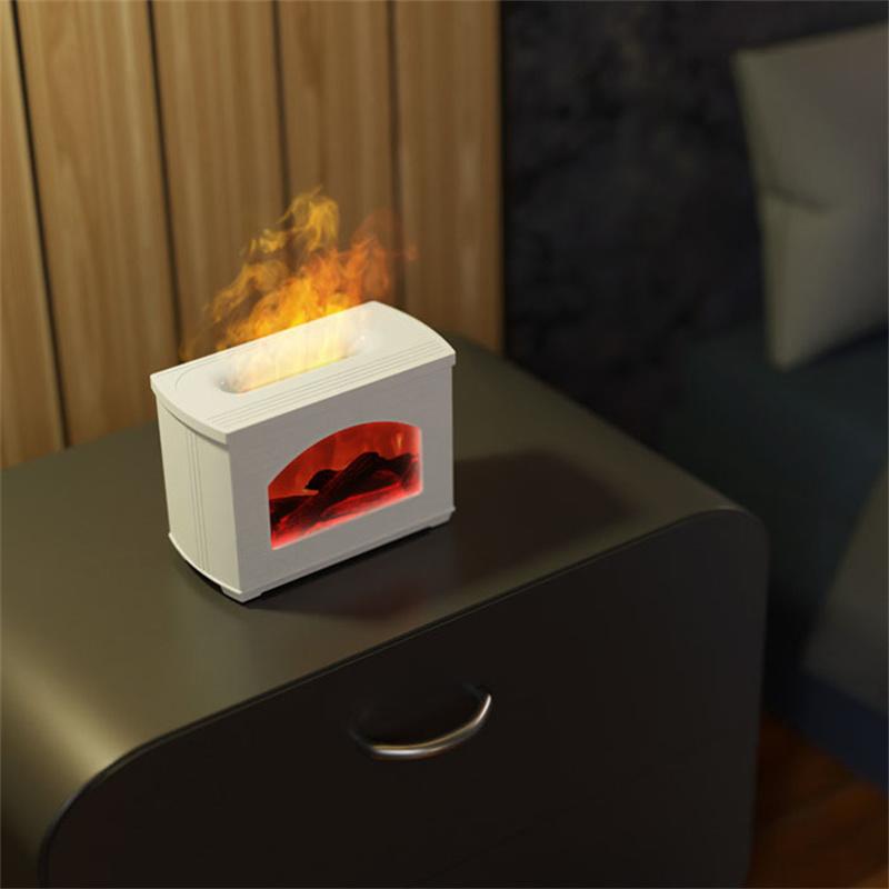 New Creative  Air Humidifier USB Ambient Light Simulation Flame Aromatherapy Machine Atomizer Air Purification