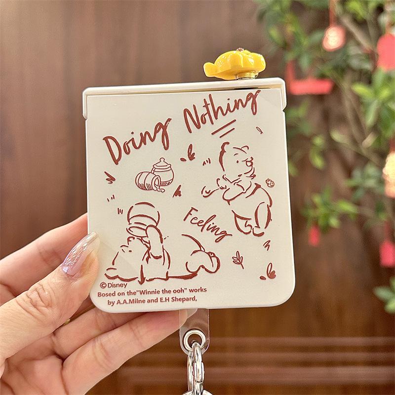 Korean Cartoon 9-Grid Phone Case for Samsung ZFlip6/Z5 with Color Block and Magnetic Stand