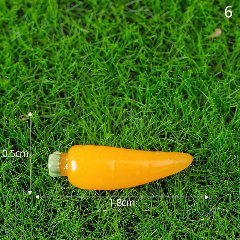 Mini Cartoon Rabbit Carrot Micro Landscape Figurines Desktop Decoration Gardening Animal Resin Home Accessories Easter Ornament