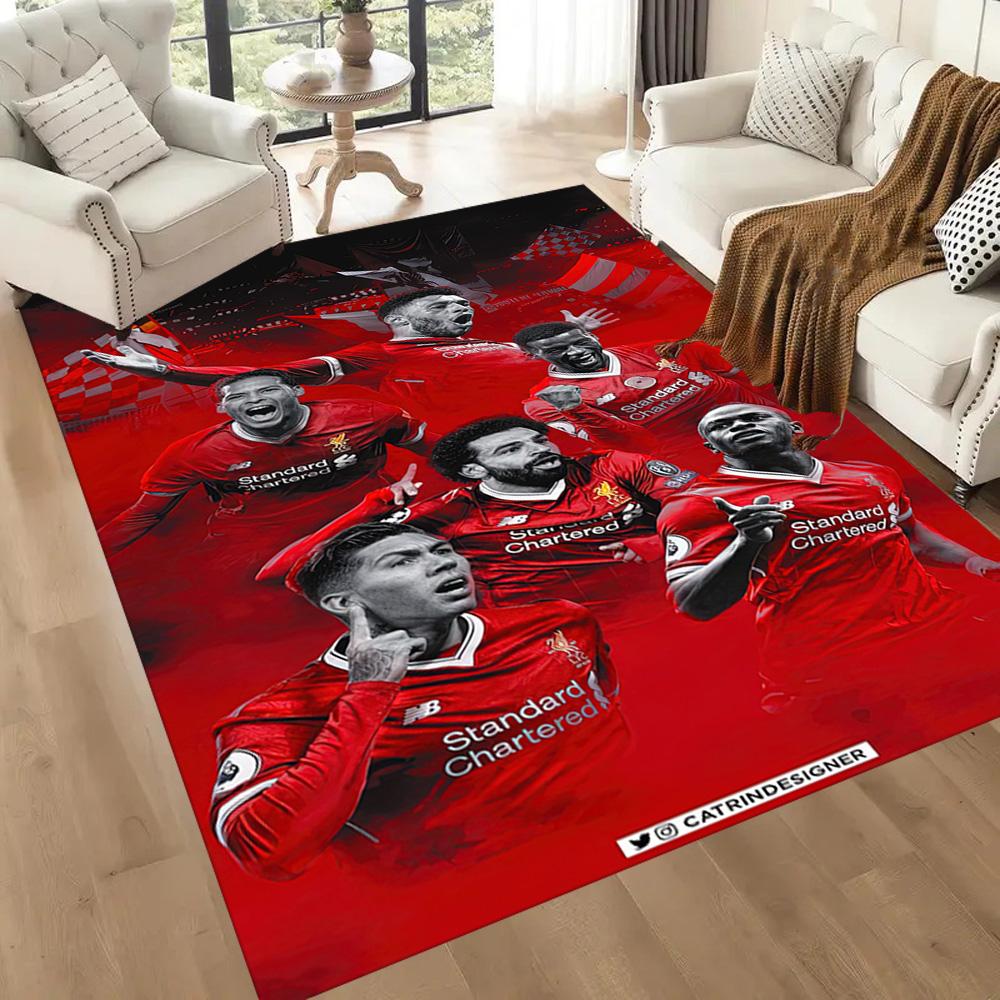 Liverpool Football Club Area Rug Suitable For Living Rooms Balcony Decorate Room Dormitory Antislip Rug Decorate Offices Gift For Festivals