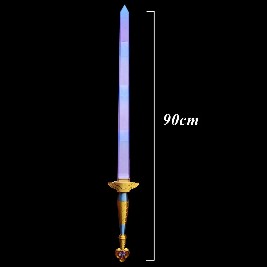 3D Printed Devil Hunter Lumi Sword with Symbol Role Play Props Party Carnival Costume Accessories Decorative Props