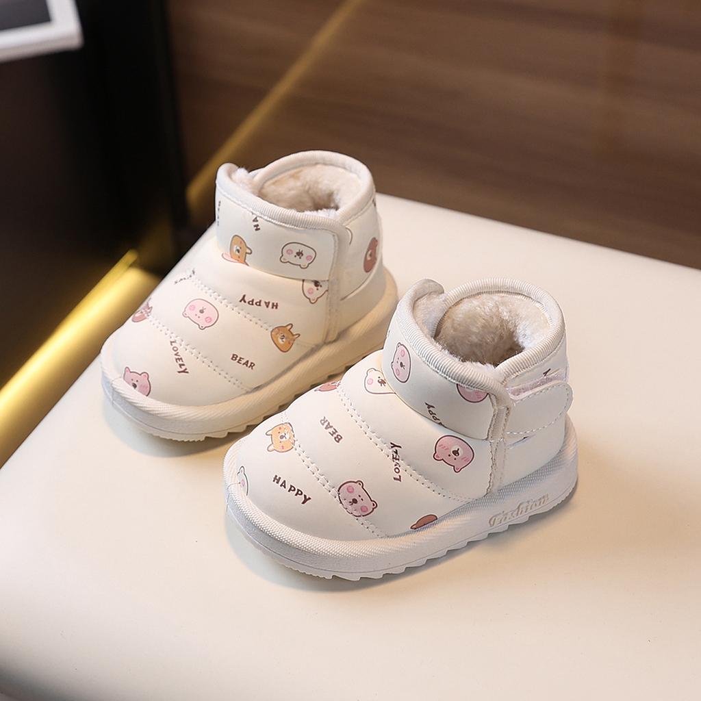 Winter Children Snow Boots Plush Warm Baby  Platform Boy Girl Comfortable Non Slip Cold Proof Indoor Outdoor Cotton Shoes