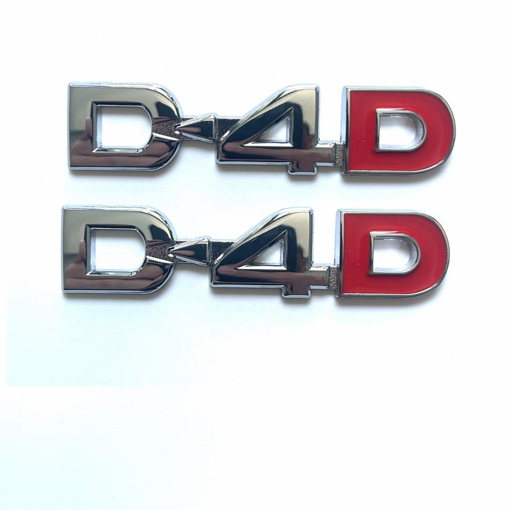 3D Metal D-4D Logo Rear Trunk Badge Emblem Car Sticker Decals for Toyota Land Cruiser Corolla RAV4 Verso Prado Camry Accessories CR5