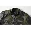 Men's Cross-Border PU Leather Motorcycle Jacket, European/American Style, Modern Tough Guy, Plus Velvet.