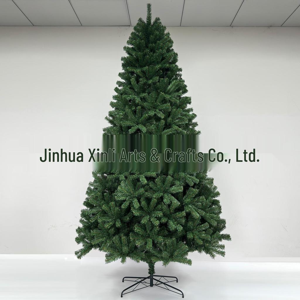 1.8m/2.1m Encrypted PVC Christmas Tree with Ornaments - Green Holiday Decoration Item