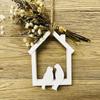 Birds House Hanging Silicone Mould Hanging Ornament Castings Molds Decorative Plasters Molds for Holiday Decorations