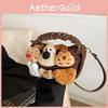 Cute Capybara Puppy Animal Plush Doll Crossbody Handbag For Girls Playtime