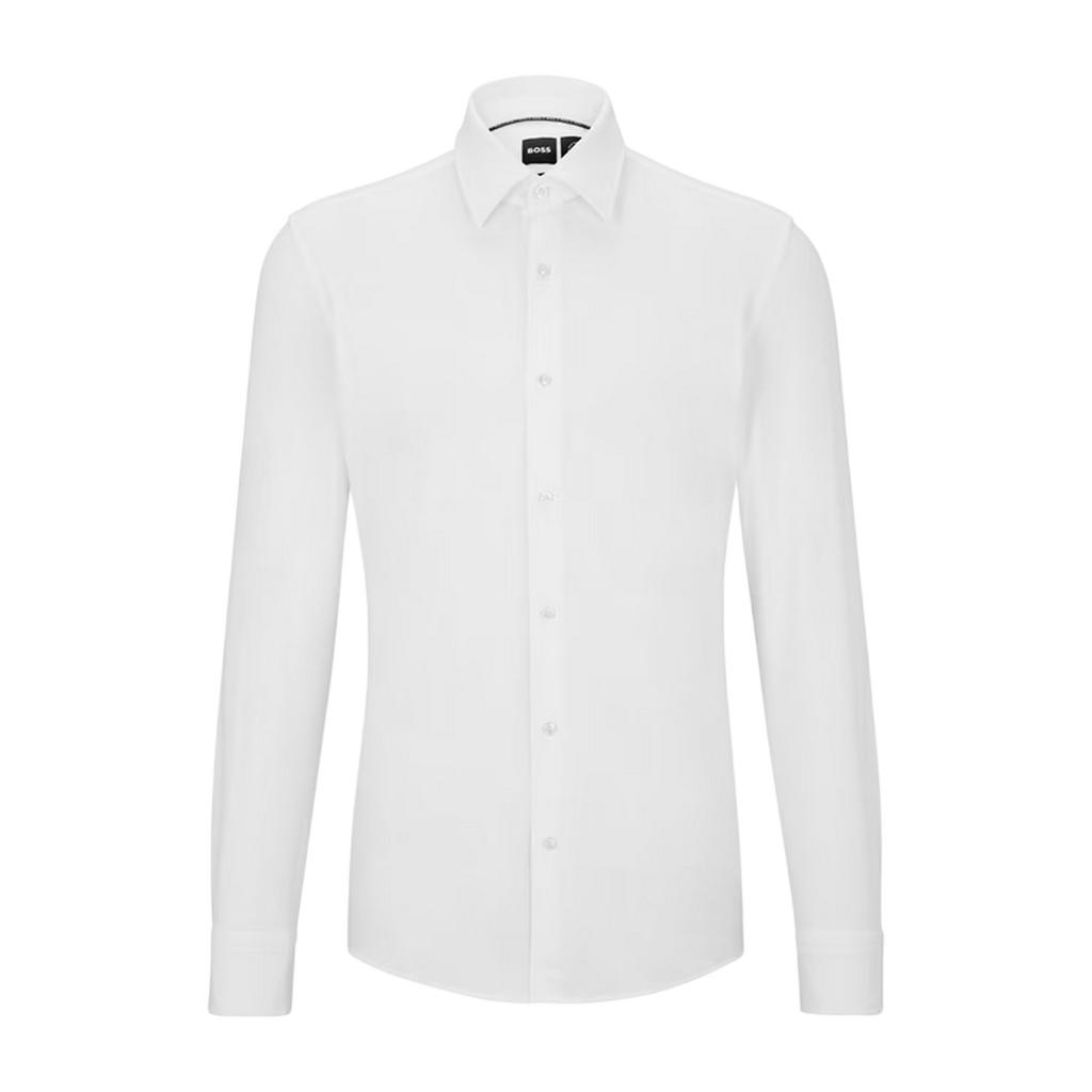 BOSS Mens P-Hank Oxford Kent Collar Long-Sleeved Shirt