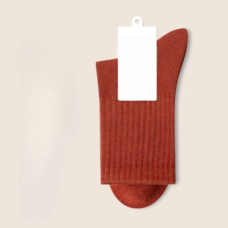 

Женские весенне-осенние повседневные носки-гольфы из чистого хлопка, не скатывающиеся, влагоотводящие, бесшовные, спортивные 1 pair