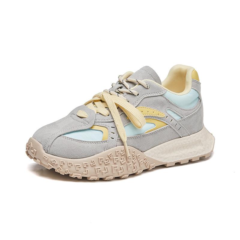 

Новые папины кроссовки для женщин Модные спортивные одинарные кроссовки на толстой подошве 40 серый/синий