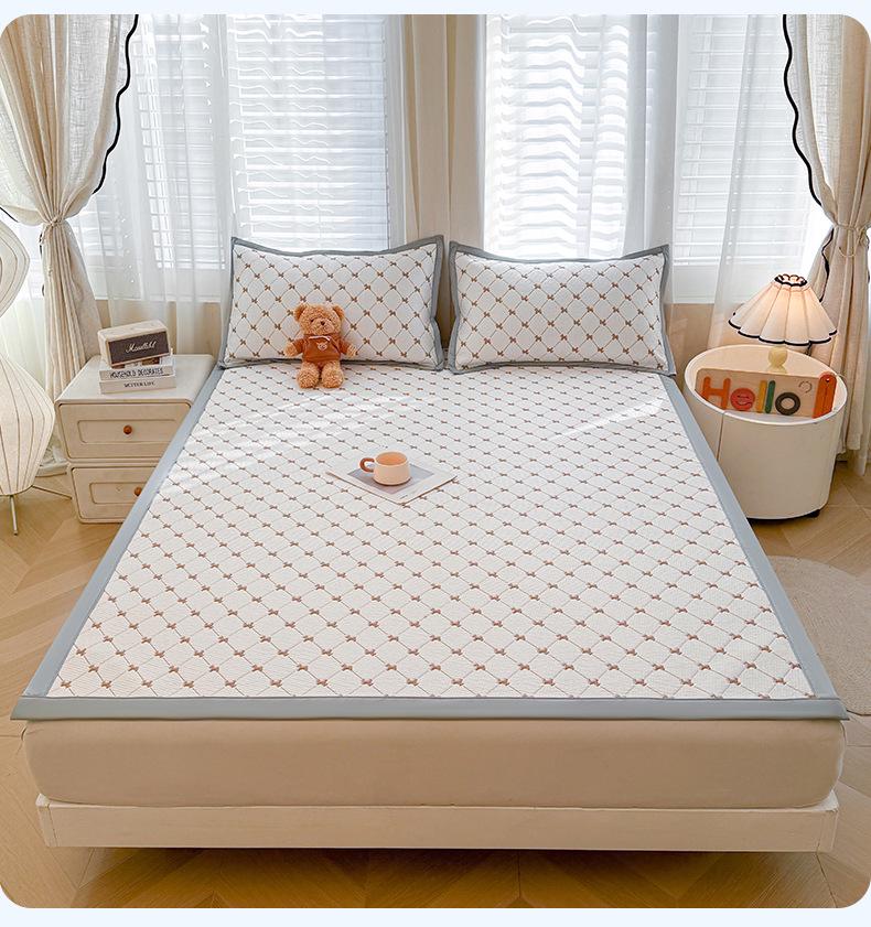 A-Class Ice Bean Cool Mat Set: Washable, Soft, Single Dorm Mat, 3-Piece for Home Use