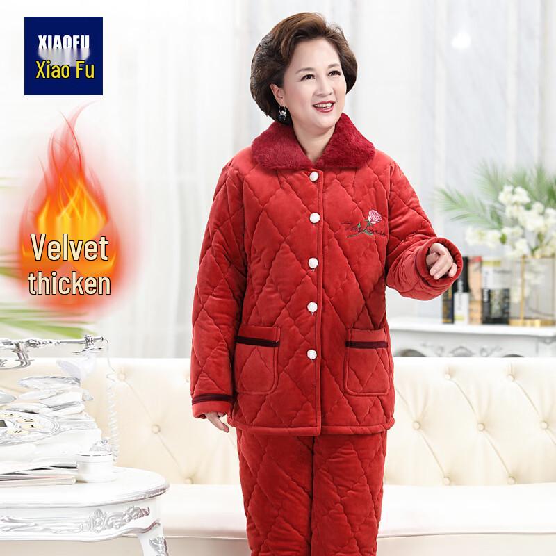 

Women s Plus Velvet Winter Loungewear Set 2XL
