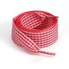 1 Pair Cute Pastel Gingham Check Ribbon Shoelaces Wide Flat Grid Multicolor Sweet Girly Bow Laces for Sneakers and Casual Shoes