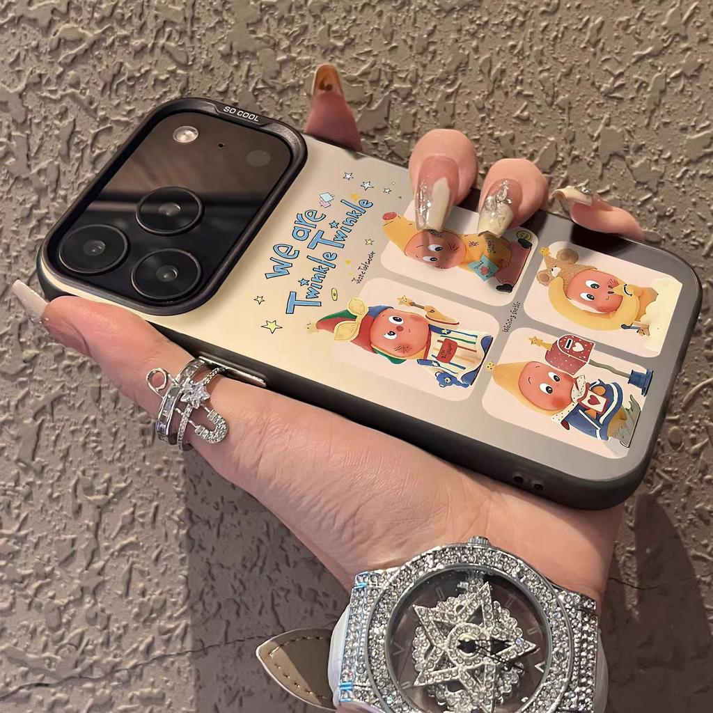 Fun star human color silver case is suitable for Apple 17pro mobile phone case 15promax women's 16E cartoon 14.
