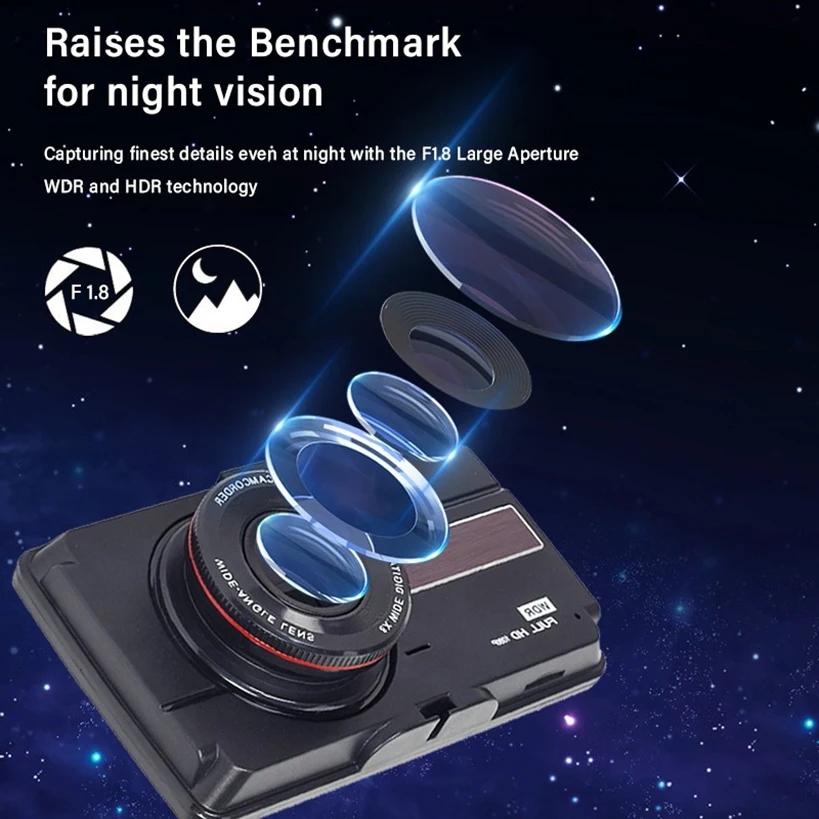 4''Screen for Car DVR Dash Cam HD 1080P Motion Detection Front Rear View Camera Auto 2 In1 IR Night Vision Car Accessories