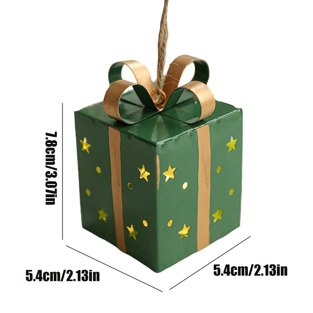 Leuchtender Eisenstern Geschenkbox Alien Anhänger Kreative Weihnachtsdekorationen Weihnachtsbaum Hängeornament