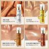Shimmer Face And Body Oil,Silky Glow Body Glitter Cream Liquid Highlighter Makeup,Luminated Liquid Bronzer Body Glow Lotion Less