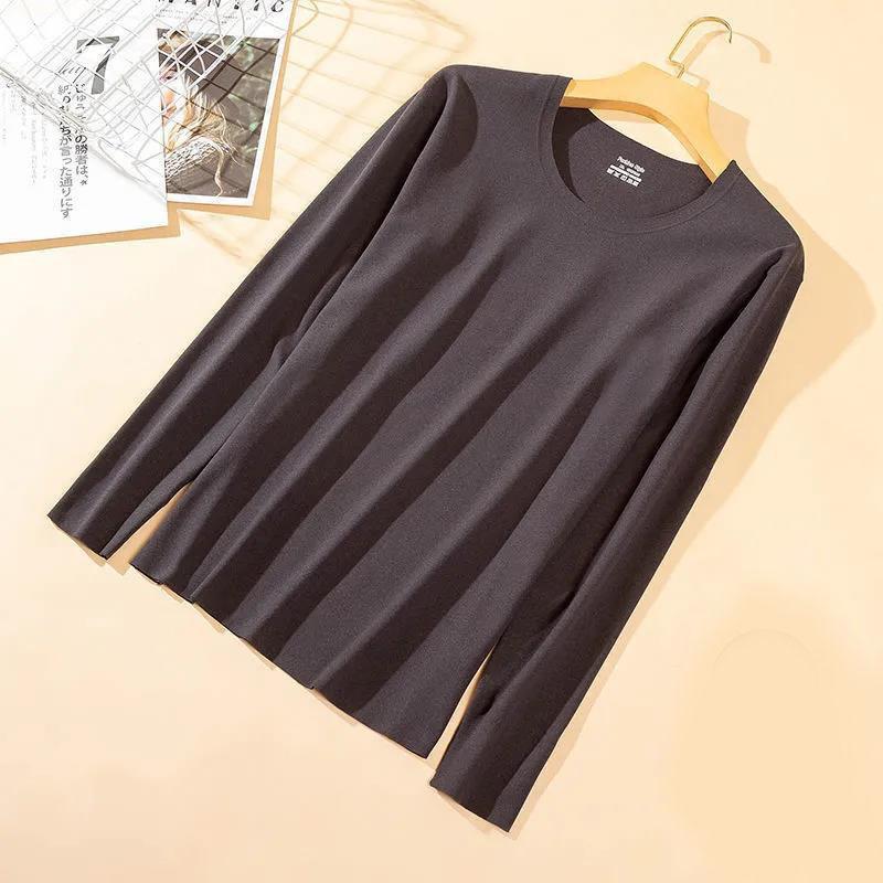 

Немаркирующая обогреваемая и теплая мужская бархатная толстая осенне-зимняя эластичная рубашка с круглым вырезом, защищающая от холода M