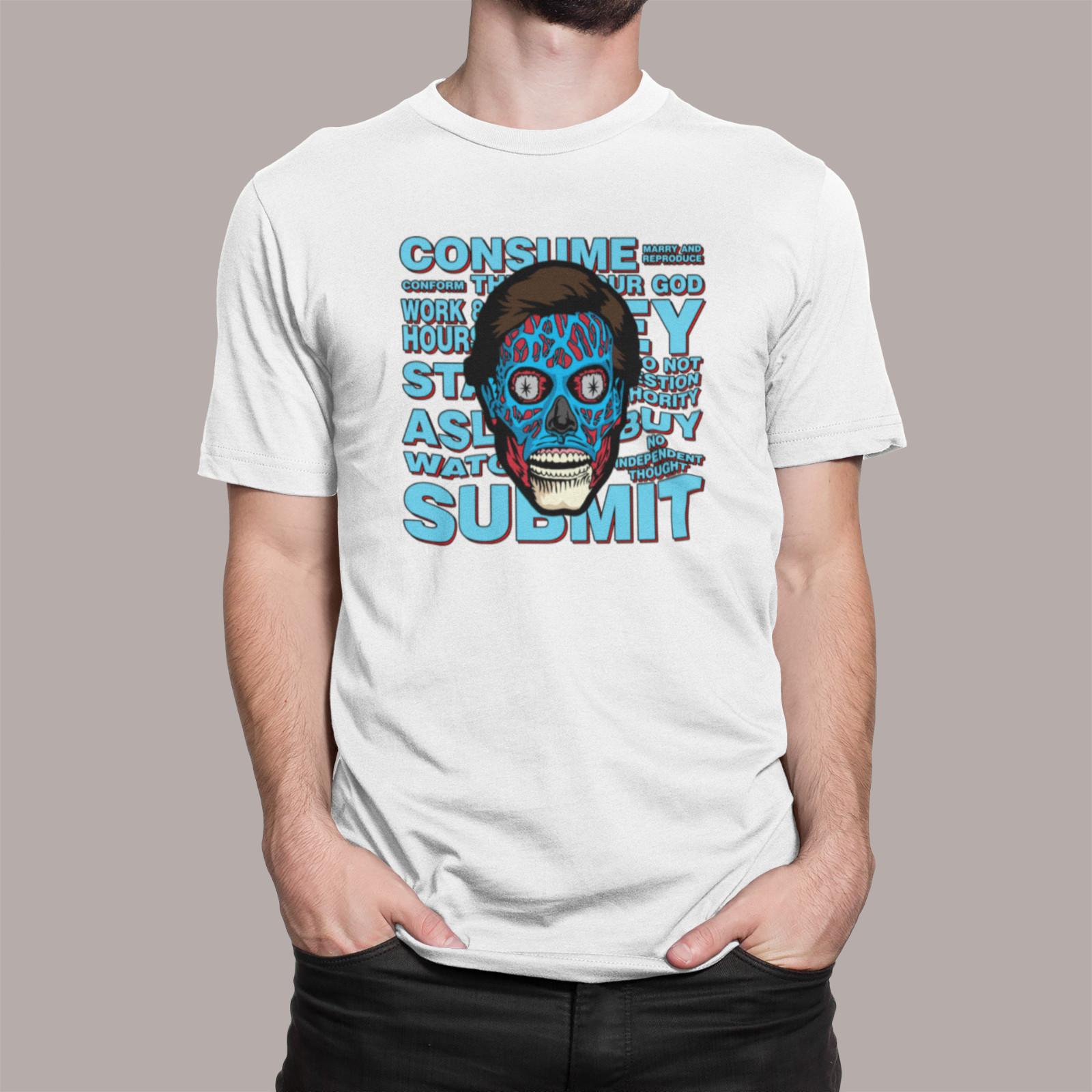 ФУТБОЛКА THEY LIVE РЕТРО УЖАСЫ 80-е НАУЧНАЯ ФАНТАСТИКА ИНОПЛАНЕТЯНИН ВЗРОСЛЫЕ ДЕТИ L