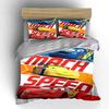 Cars Themed Bedding Set - Mach Speed Design Bedding set (1 duvet cover, 2 pillowcases, duvet not included)
