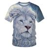 Men's Fashion Digital Print Pattern Short Sleeve T-Shirt Comfortable Summer Graffiti Style