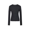 LESS 2025 Spring Slim Fit 100% Wool Round Neck Pullover Sweater
