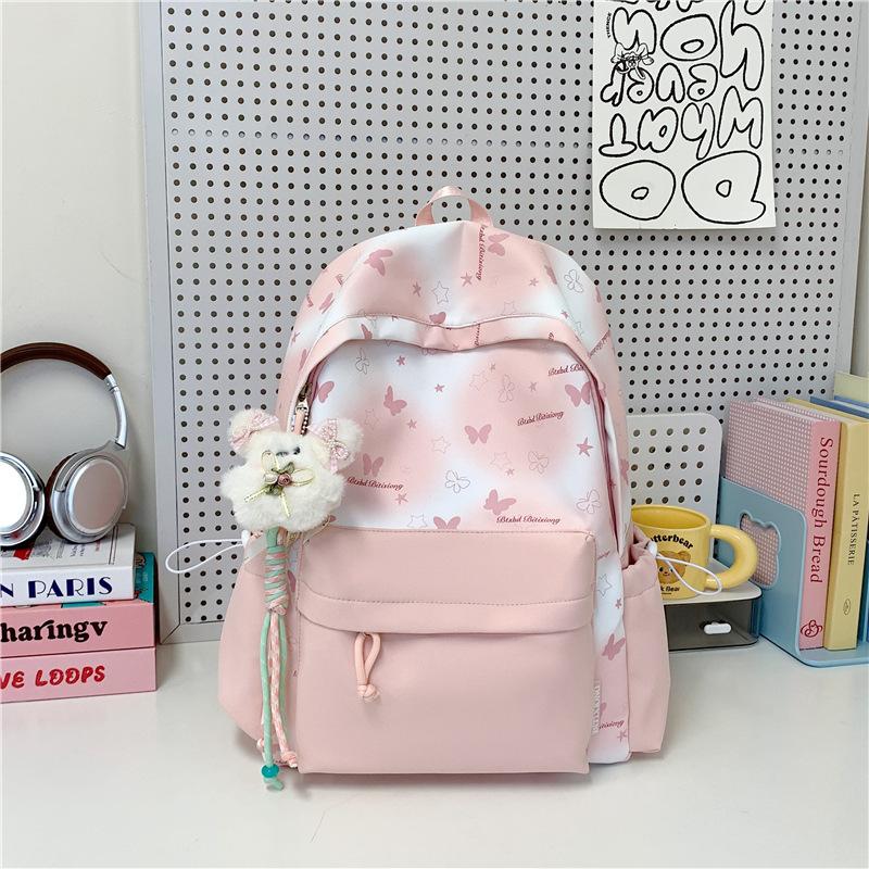 Summer schoolbag female junior high school student Japanese ins large-capacity backpack outdoor lightweight niche computer bag