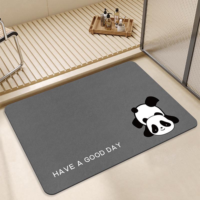 Diatom Mud Bathroom Floor Mat - Soft, Anti-Slip, Quick-Drying, Water-Absorbent Mat for Shower, Toilet, or Doorway.