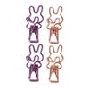 100Pcs Bunny Binder Clips Hollow Out Strong Clamping Sturdy Metal Cute Paper Clips for Documents Clothes Paper