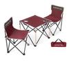 Outdoor Portable Folding Table and Chair Set (1 Table, 2 Chairs)