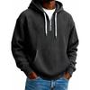 Men's Casual Solid Color Zipper Long Sleeve Hooded Sweatshirt, Everyday Zipper Casual Long Sleeve T-Shirt