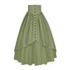 Womens Maxi Skirt Drawstring High Waisted Summer Long Skirts Lightweight Tiered Flowy Floral Pleated Skirts