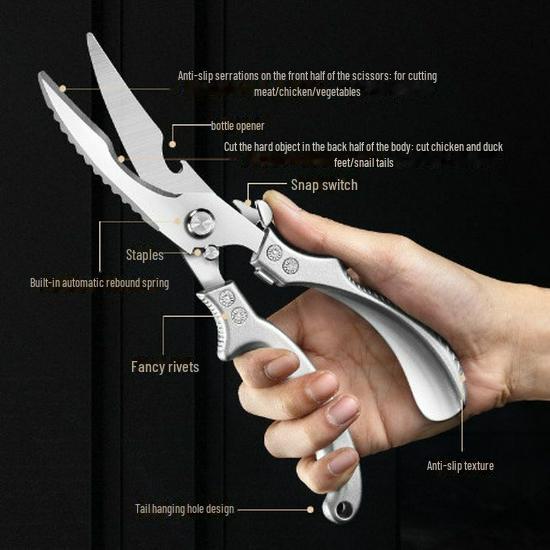 Kuchyňské speciální nerezové multifunkční nůžky na kosti