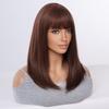 European and American Fashion Bob Wig, Golden Brown Short Straight High-Temperature Fiber Hairpiece